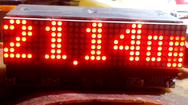 Часы (4x 8x8 LED Matrix, MAX7219) смотреть онлайн