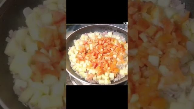 Eggs with potatoes and Tomatoes | Afghani Omelette |#shorts #viral #shortvideo