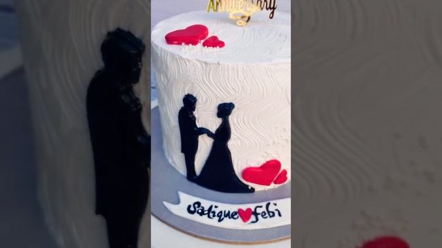 Couple Cake | Anniversary cake #shorts  #shortsvideo #decoratingideas