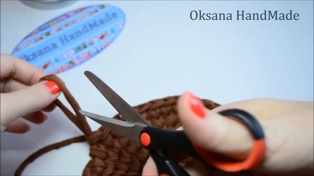 Рюкзак крючком из одного мотка трикотажной пряжи. 2/2 мастер класс. Backpack crochet