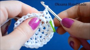 Шляпа крючком из пряжи Raffia. Crochet beach hat