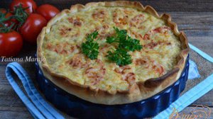 Открытый пирог с мясным фаршем