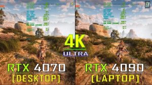 RTX 4070 @12GB (DESKTOP) vs RTX 4090 @16GB (LAPTOP) // PC GAMES BENCHMARK TEST ||