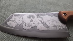 Обучение, рисунок на ноже