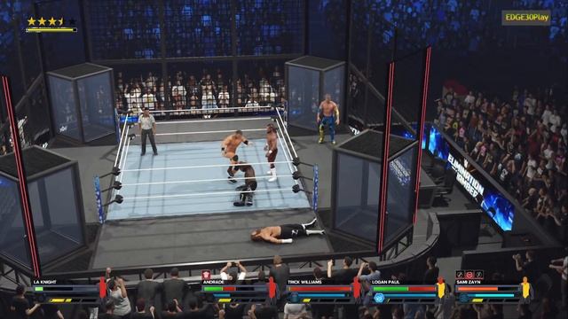 WWE2K24 LA KNIGHT (C) VS CARMELO HAYES VS ANDRADE VS TRICK WILLIAMS VS LOGAN PAUL VS SAMI ZAYN смотреть онлайн