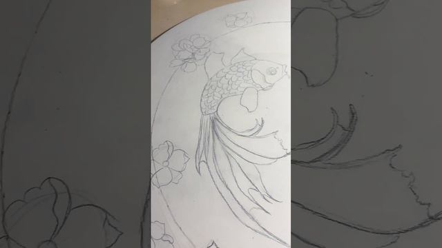 Процесс создания часов с золотыми рыбками. Продолжение завтра ☺️ #art #drawing #рисуемвместе #draw смотреть онлайн