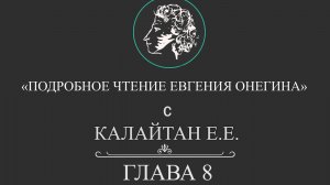 Подробное чтение Евгения Онегина. Глава 8 и последняя