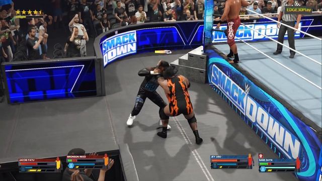WWE2K24 BRONSON REED & JACOB FATU VS JEY USO & SAMI ZAYN смотреть онлайн