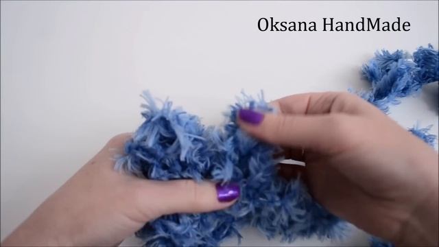 Alize Puffy Fur. Новинка!!! Вяжем палантин без спиц и крючка. Обзор пряжи.