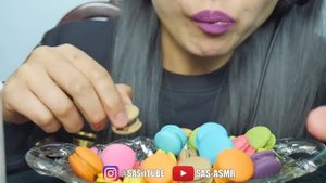 ASMR MINI MACARON (EATING SOUNDS) NO TALKING | SAS-ASMR
