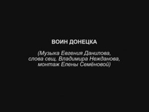 Евгений Данилов "Воин Донецка"