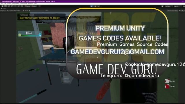 Симулятор Интернет-Кафе 2: Чертеж игры — Исходный код Unity на продажу!