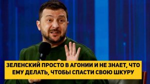ЗЕЛЕНСКИЙ ПРОСТО В АГОНИИ И НЕ ЗНАЕТ, ЧТО ЕМУ ДЕЛАТЬ, ЧТОБЫ СПАСТИ СВОЮ ШКУРУ