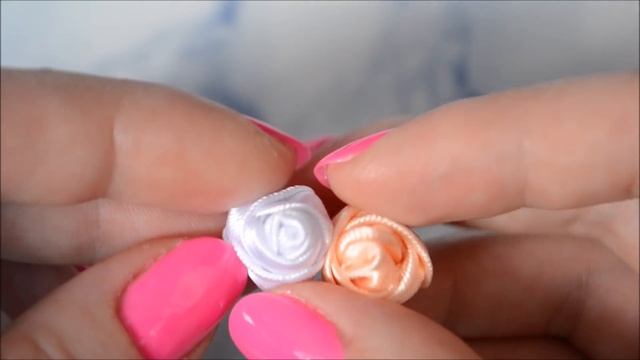 Шпильки для волос с розами. МК. Kanzashi DIY