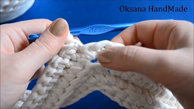 Сумка "Ракушка" из трикотажной пряжи. Crochet bag