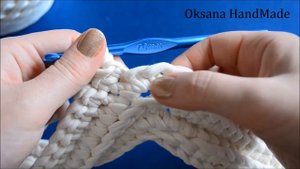 Сумка "Ракушка" из трикотажной пряжи. Crochet bag