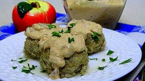 Тефтели с фаршем рисом и грибами