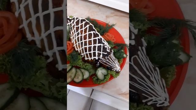 Карп фаршированный гречкой