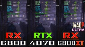 RX 6800 vs RTX 4070 vs RX 6800XT