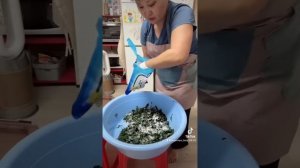 Тяймитыке(соленые листья перца с овощами)