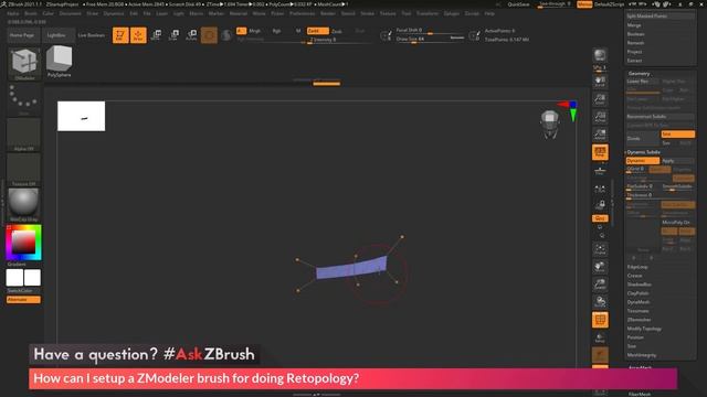 ZBrush 2021_ Ретопология с помощью zmodeler