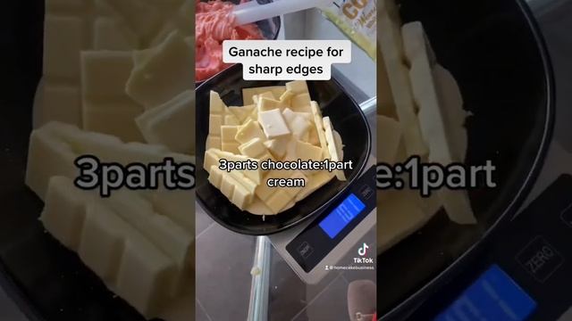 White chocolate ganache recipe #cakeshorts #shorts #ganacherecipe #whitechocolateganache