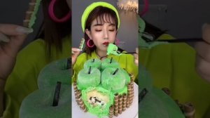 Asmr cakes mukbang🍉🥭🍏🍇🍓Mousse cake eating show eating mukbang korean desserts асмр торты