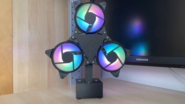 3 x 120mm Arduino controlled RGB LED fan holder