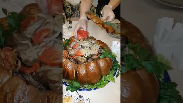 Старинное казахское блюдо Асқабақ-табақ