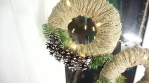 САМЫЙ ПРОСТОЙ ВЕНОК В СТИЛЕ СКАНДИ ИЗ ШИШЕК И НОБИЛИСА