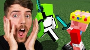 Дуэль Дрима и Техноблейда в Майнкрафте за $100.000. MrBeast