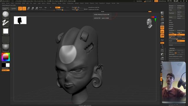 12 Zbrush для начинающих _ Project и ретопология (Урок)