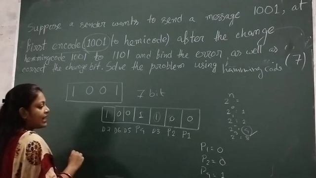 Hamming code problem for error detection & correction (computer network)#viral #computer #cs