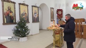 В сочельник Андрей Бочаров посетил храм Святого праведного Иоанна Кронштадтского