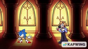 FNF Sansational but Sonic and Senpai sings it I FNF Cover