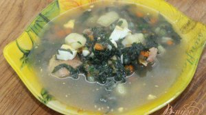 Суп с щавелем и крапивой на курином бульоне