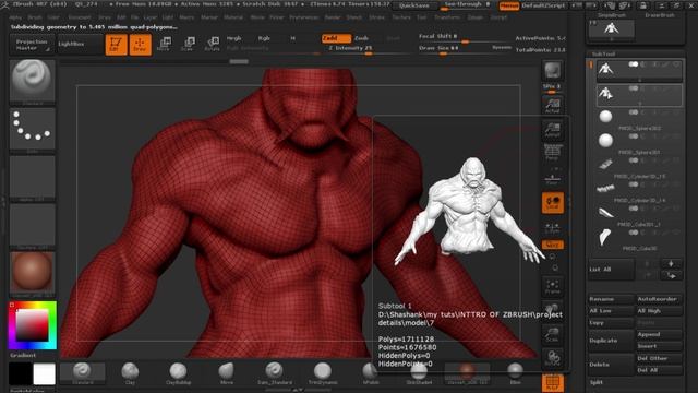 PROJECTION IN ZBRUSH(DYNAMESH TO TOPOLOGY MESH)