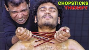 Relaxing Chopsticks Massage for Stress Relief | Old School Cracks by Asim Barber | Head Massage ASMR