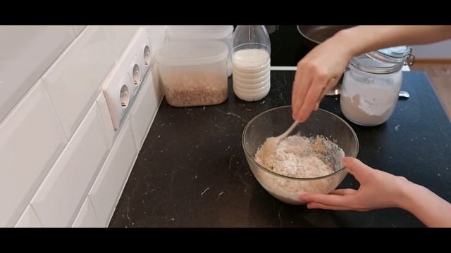 Овсяные оладьи🥞 на молоке🥛 к завтраку😋🤗😚#овсянка# здоровый завтрак