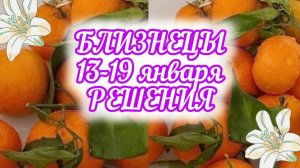 БЛИЗНЕЦЫ. Неделя 13 - 19 января. Решения.