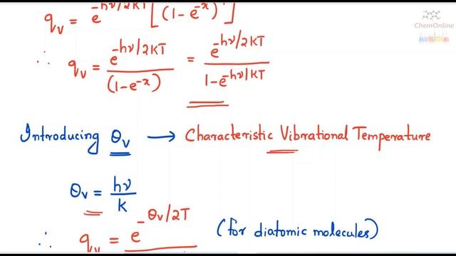 Statistical Thermodynamics-4 | Vibrational Partition Function |