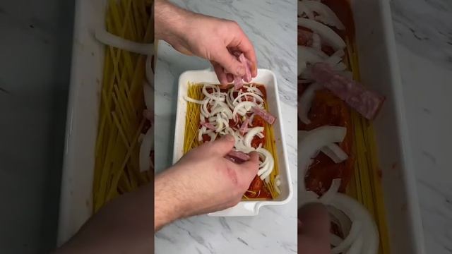 Спагетти с Томатами в Духовке 🔥 Паста  #спагетти #пастарецепт #макароны #spaghetti #recipe #shorts