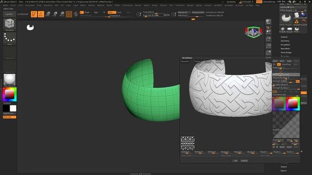 Орнамент в ZBrush — UV-развёртка _ MakingOf02