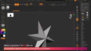 ZBrush 2021_ Как выровнять любую поверхность модели по плоскости экрана