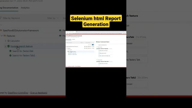 html Report #selenium #html #report #specflow #bdd #agile