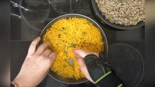 Запеканка из тыквы с фаршем