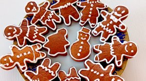 Имбирные пряники 🧇 с глазурью / Символ Рождества 🎉🌲🎊