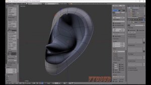 Blender 3d Low Poly Ear Modeling