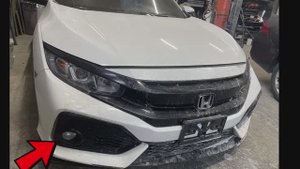 Как снять передний бампер Honda Civic X Хетчбек