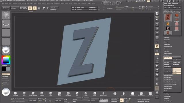 Making Text in Zbrush (720p)